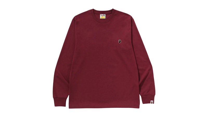 BAPE One Point L/S Tee Burgundy
