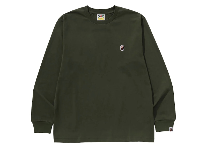 BAPE One Point L/S Tee Olive Drab