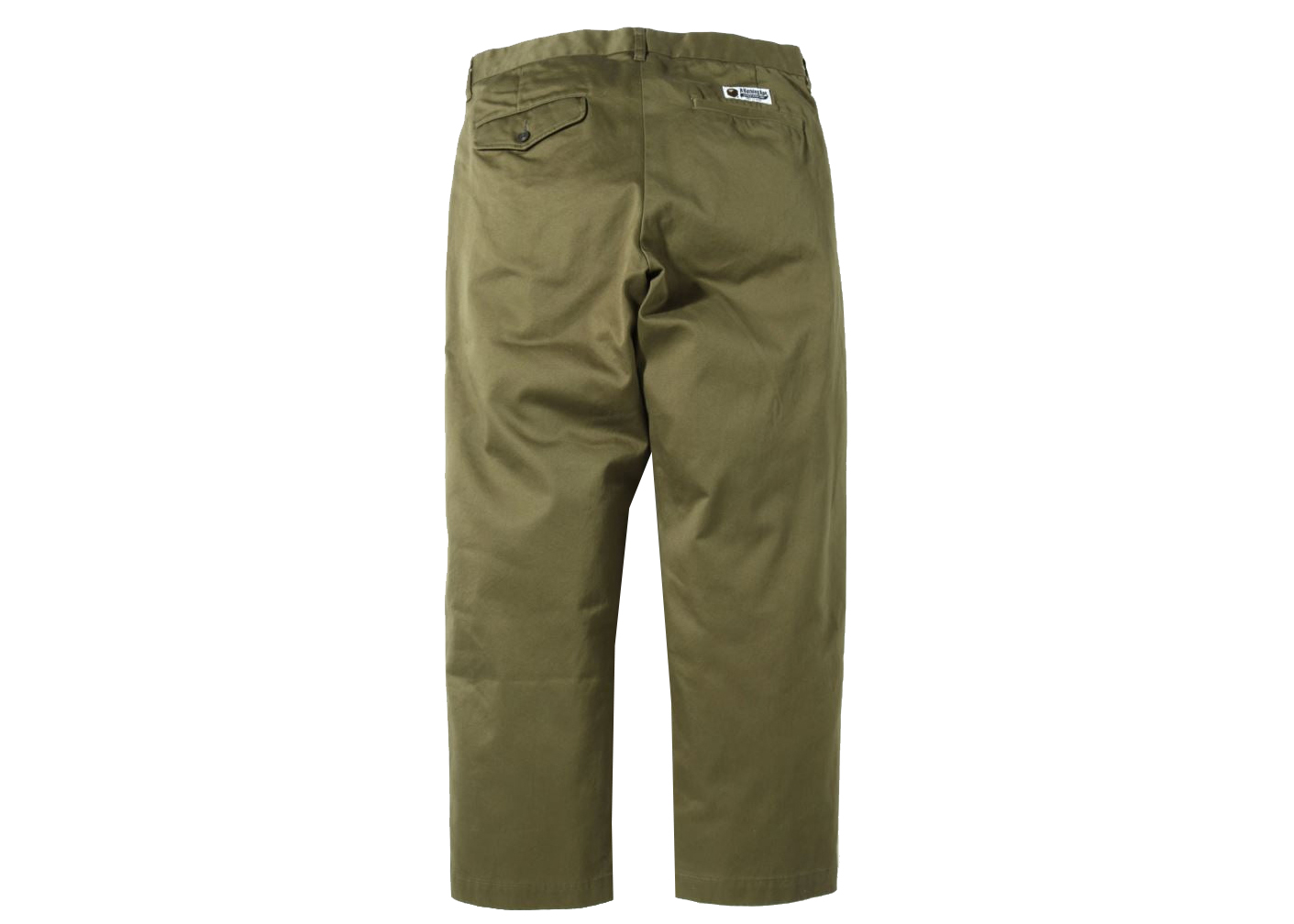 BAPE One Point Loose Fit Chino Pants Olivedrab