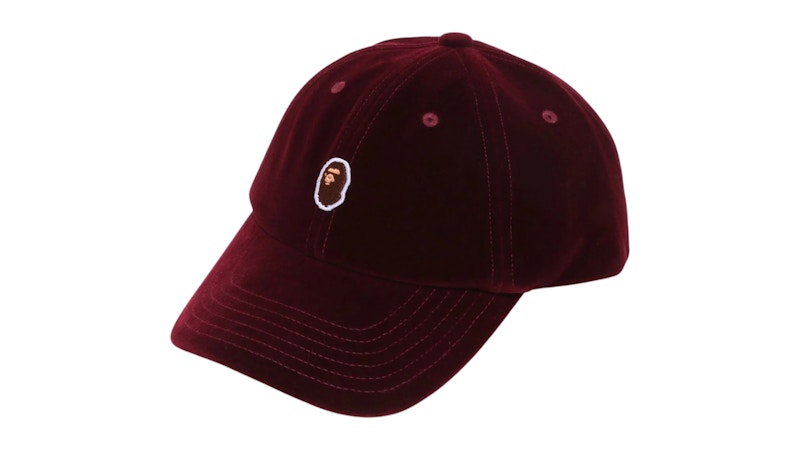 Pre-owned Bape Men's  One Point Panel Cap In Burgundy