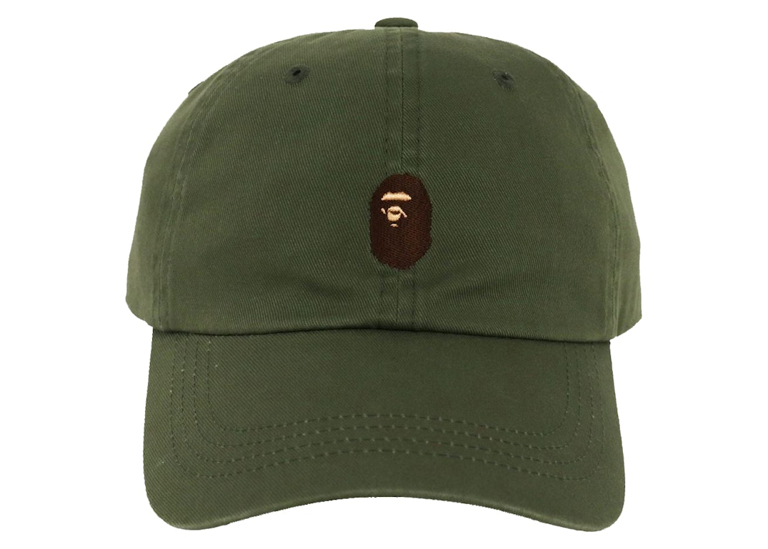 Pre-owned Bape One Point Panel Cap Olivedrab