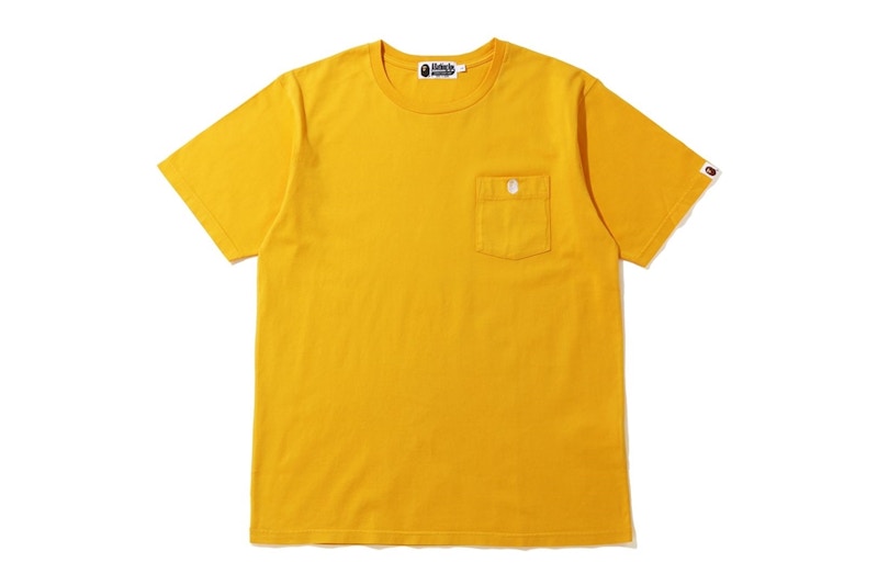 BAPE One Point Pocket Overdye Tee Yellow