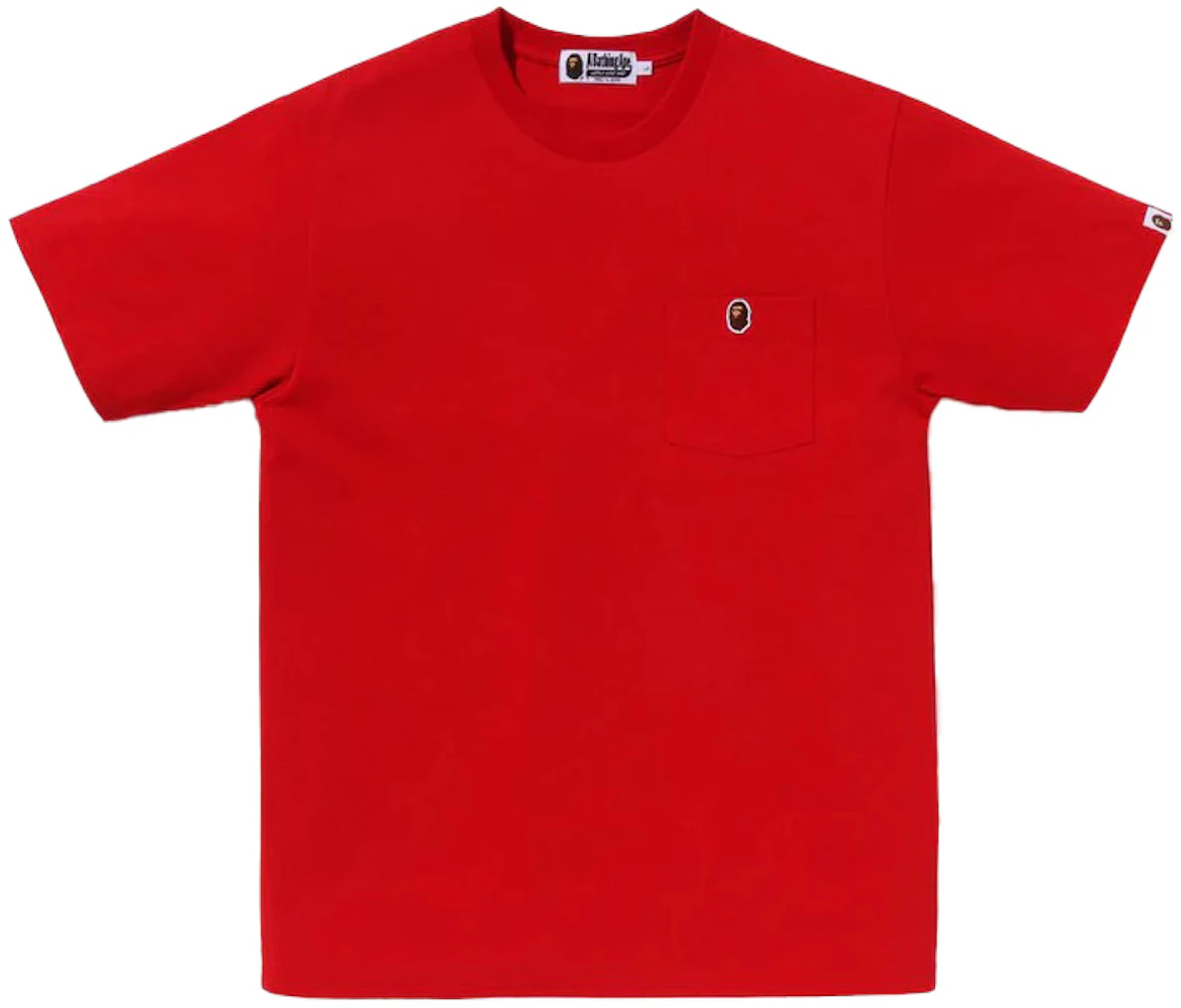 BAPE One Point Pocket Tee Red Men's - SS23 - US