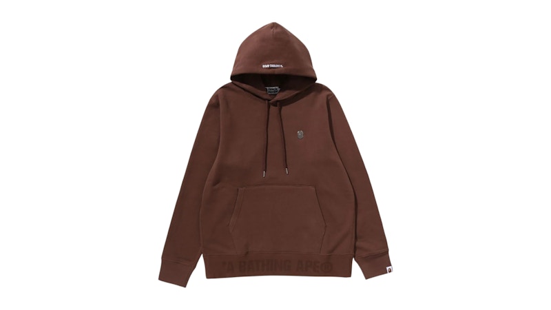 BAPE One Point Pullover Hoodie Brown