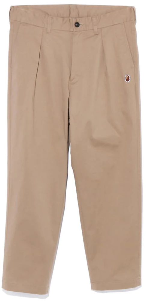 BAPE One Point Relaxed Fit Chino Pants Beige Men's - FW22 - GB
