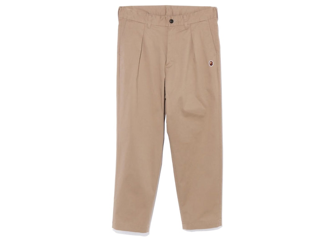 Pre-owned Bape One Point Relaxed Fit Chino Pants Beige