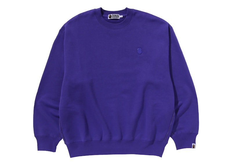 BAPE One Point Felpa girocollo relaxed fit viola