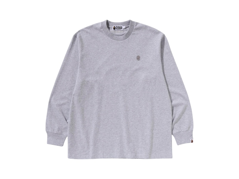 BAPE One Point Relaxed Fit L/S Tee Grey