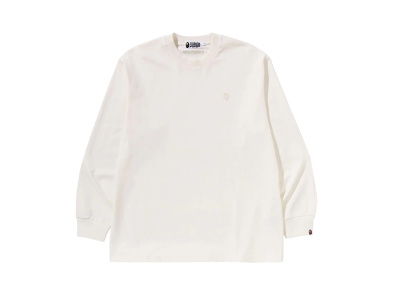 BAPE One Point Relaxed Fit L/S Tee Ivory