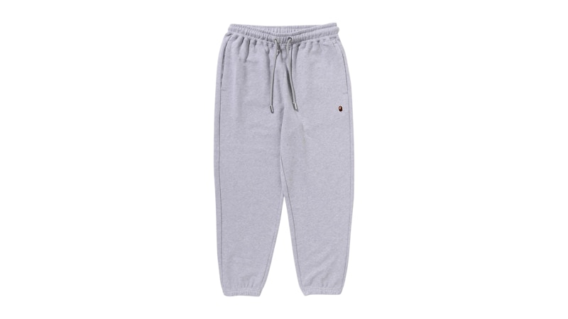 BAPE One Point Relaxed Fit Sweat Pants Gray