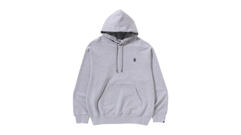 BAPE One Point Relaxed Pullover Hoodie Gray