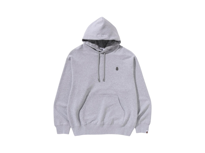 BAPE One Point Relaxed Pullover Hoodie Grey