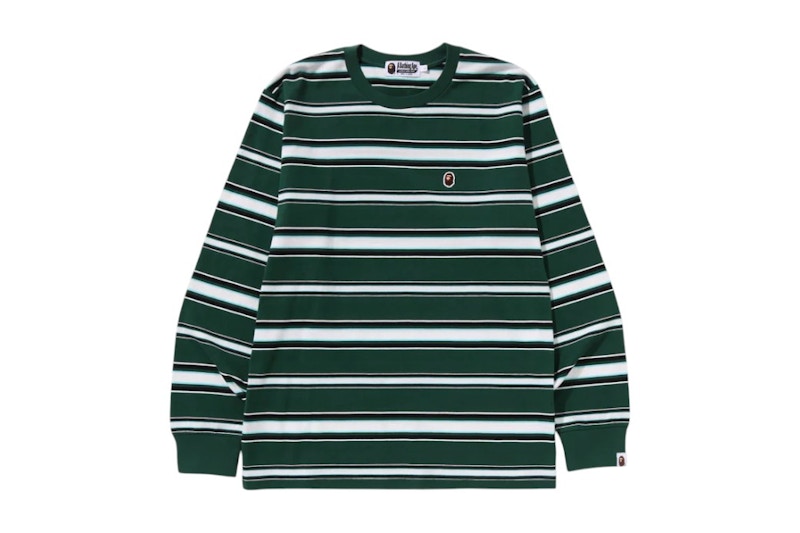 BAPE One Point Stripe L/S Tee Vert