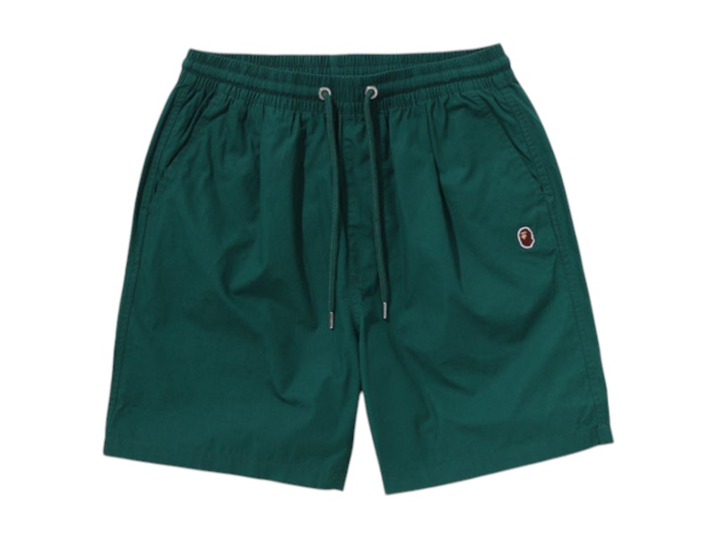 BAPE One Point Twill Relaxed Fit Shorts Olivedrab