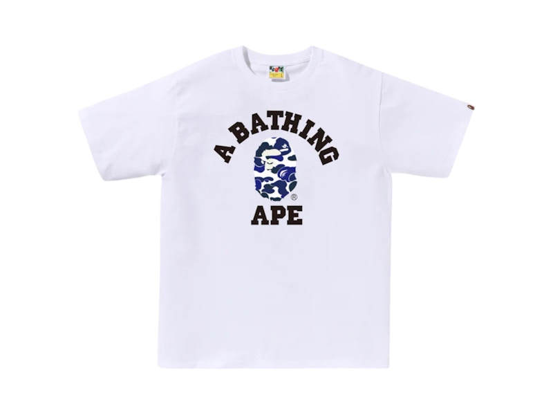 Pre-owned Bape Men's Online Exclusive College C Tee Shirt In White
