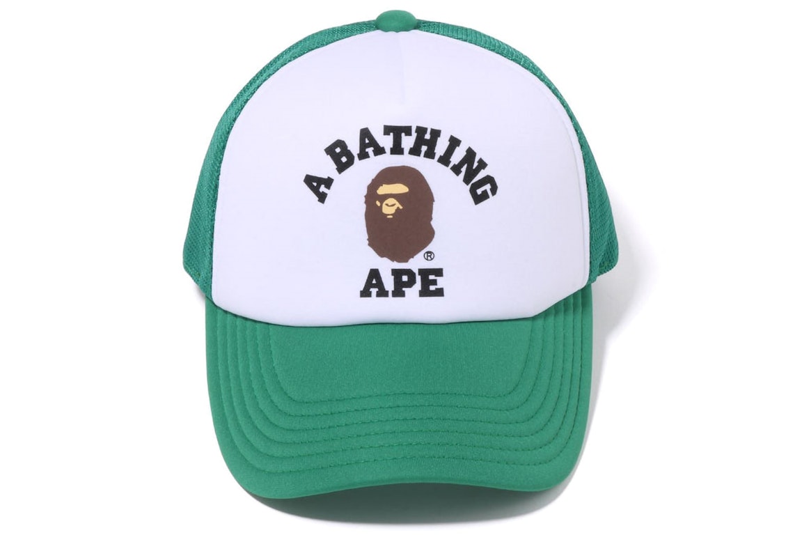 Pre-owned Bape Online Exclusive College Mesh Cap Green