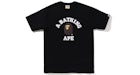BAPE Online Exclusive College T-Shirt Schwarz