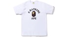 BAPE Online Exklusiv College T-Shirt Weiß