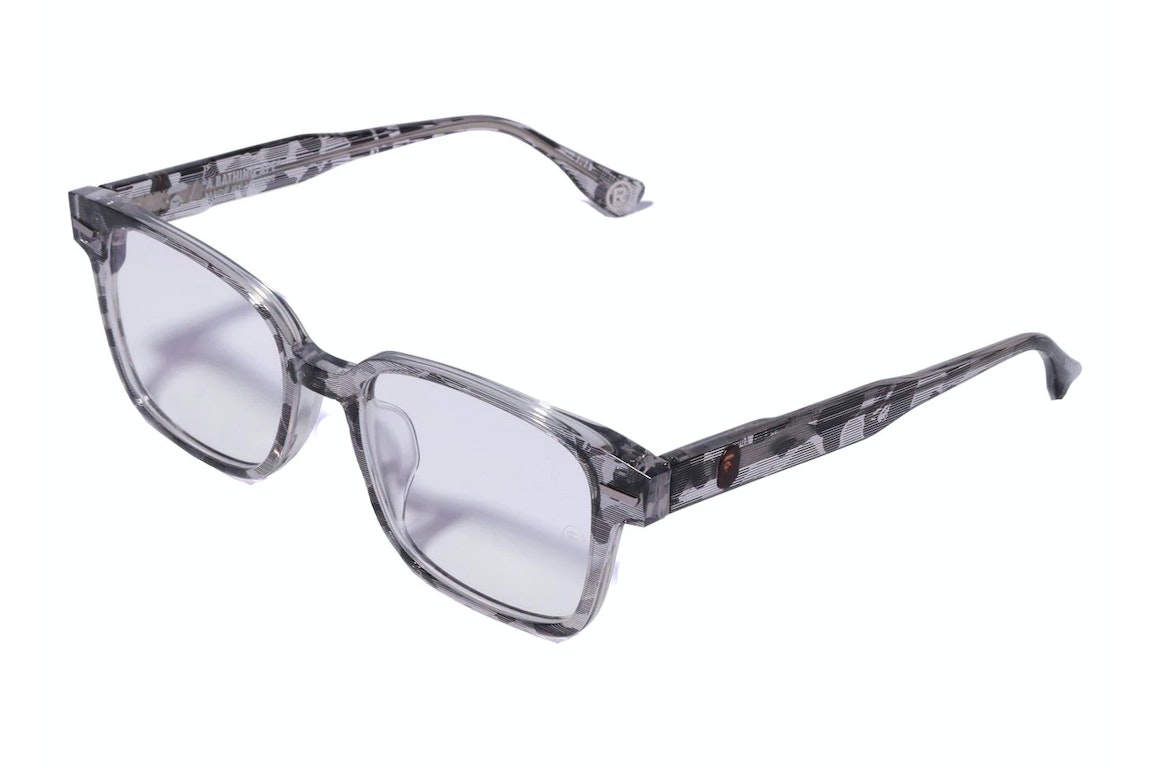 Pre-owned Bape Optical 3 Flame Sunglasses Grey