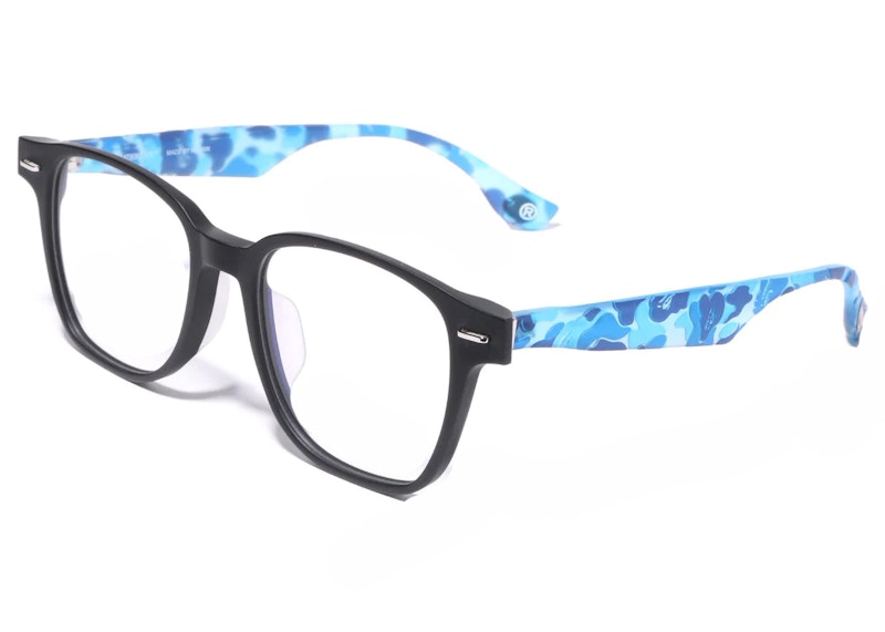 Pre-owned Bape Optical Flame No. 17 Glasses In Blue