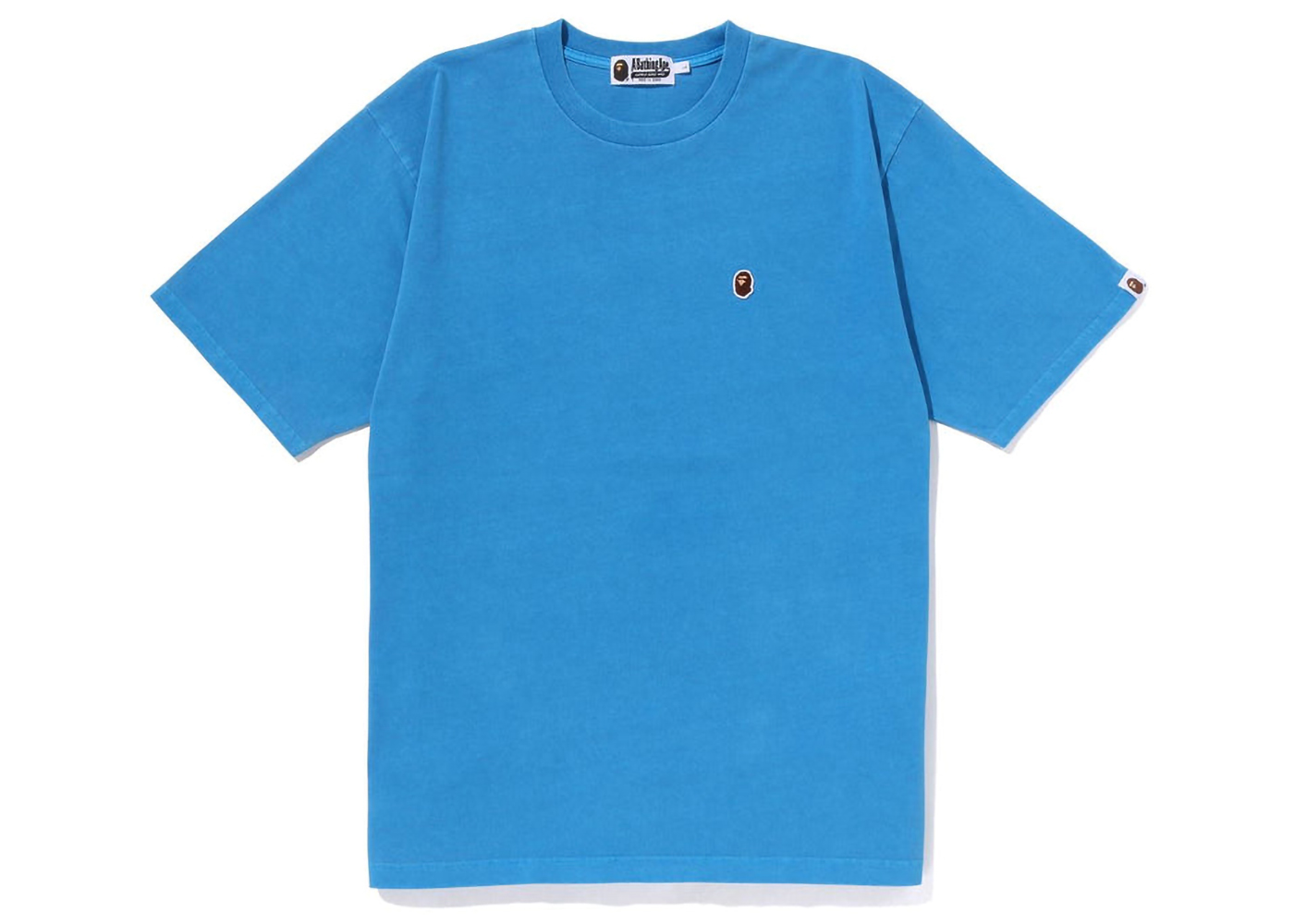 BAPE Overdye Ape Head One Point Relaxed Fit Tee Blue Men's - SS23 - US