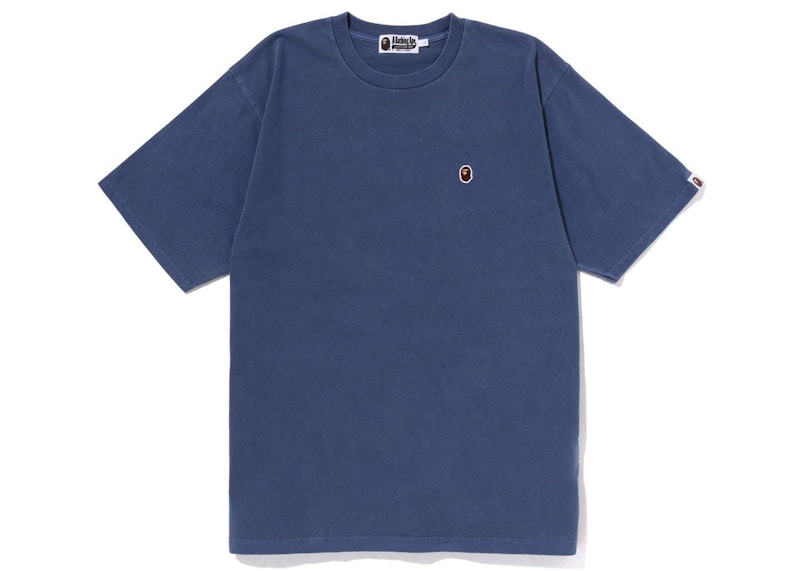 BAPE Overdye Ape Head One Point Relaxed Fit Tee Navy Men's - SS23 - US