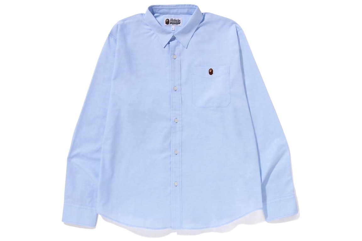 Pre-owned Bape Oxford Relaxed Fit Shirt (ss23) Sax