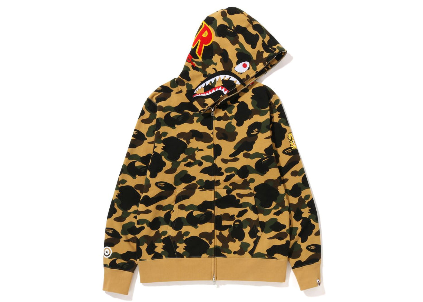 1ST CAMO HALF SHARK FULL ZIP HOODIE