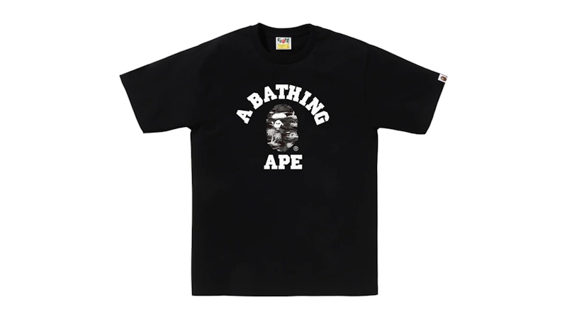 BAPE Palm Tree Camo College Tee Black Men's - SS25 - US