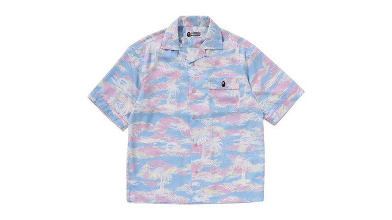 BAPE Palm Tree Camo Open Collar Shirt Multi