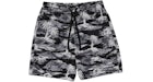 BAPE Palm Tree Camo Relaxed Fit Beach Shorts Black