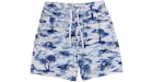 BAPE Palm Tree Camo Relaxed Fit Beach Shorts Blue