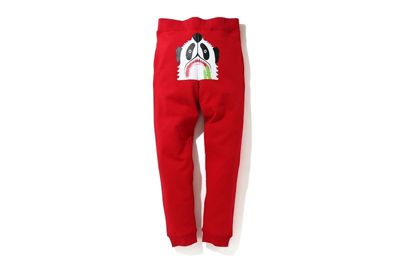 BAPE Panda Slim Sweatpants Red Men's - SS20 - US