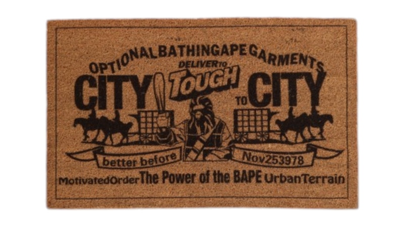 BAPE Paper Patch Design Doormat Coffee
