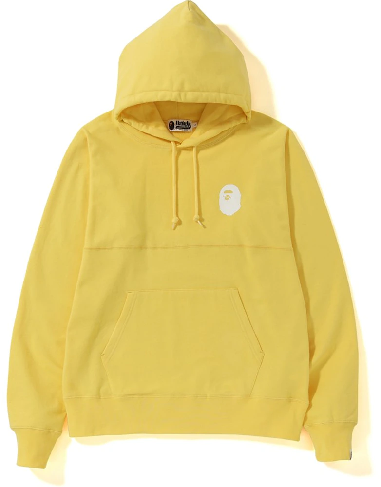 BAPE Pastel Color Big Logo Wide Pullover Hoodie Yellow Men's - SS19 - US