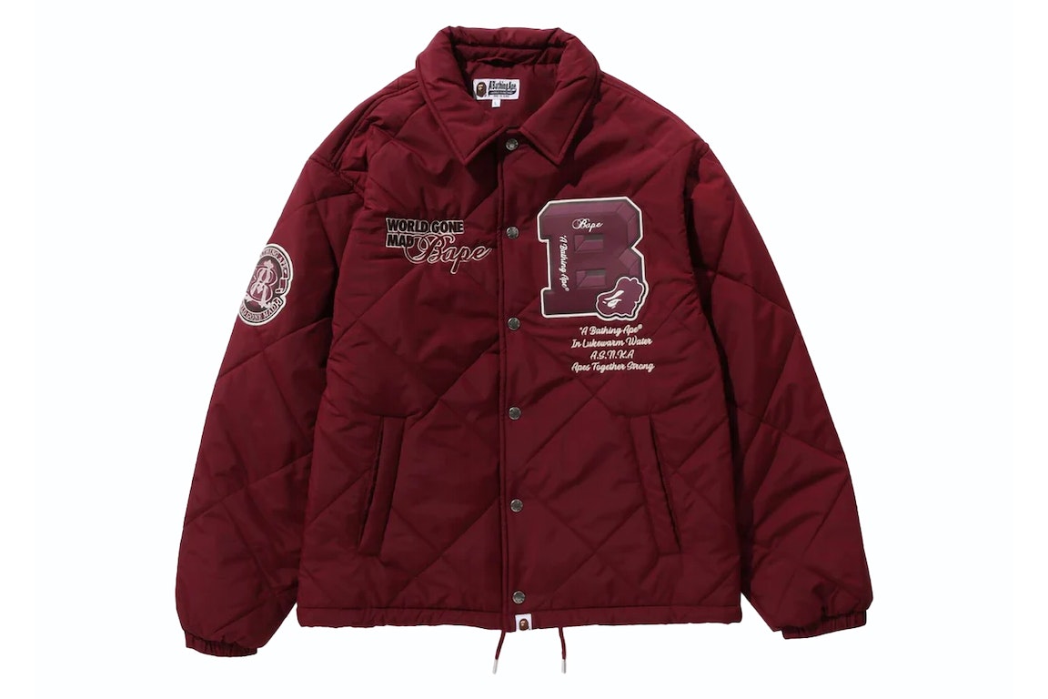 Pre-owned Bape Patch Coach Jacket Red