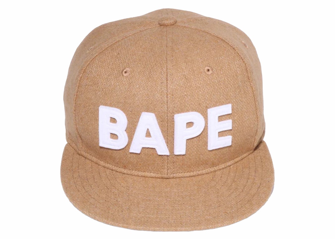 Pre-owned Bape Patch Snapback Cap Beige
