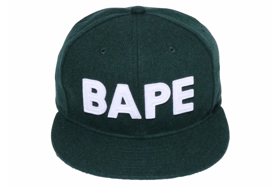 Pre-owned Bape Patch Snapback Cap Green