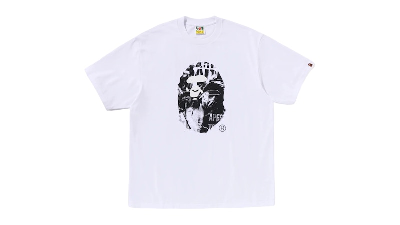 【A BATHING APE】2色展開 PHOTO PRINT APE HEAD RELAXED TEE BAPE Photo Print Ape Head Relaxed Fit Tee White Men's - SS25