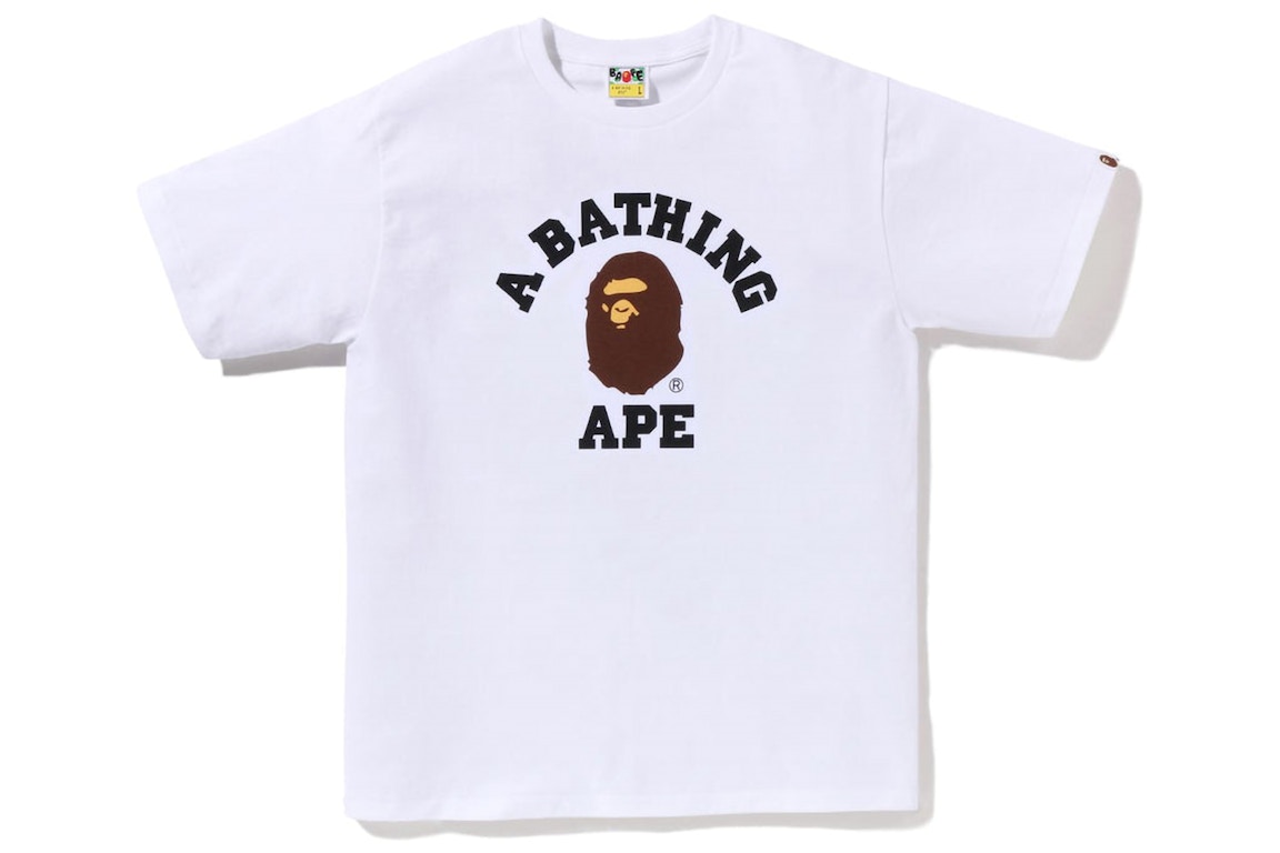 Click to view more detailed imagery on our partner's website Pre-owned Bape Pigment College Tee White