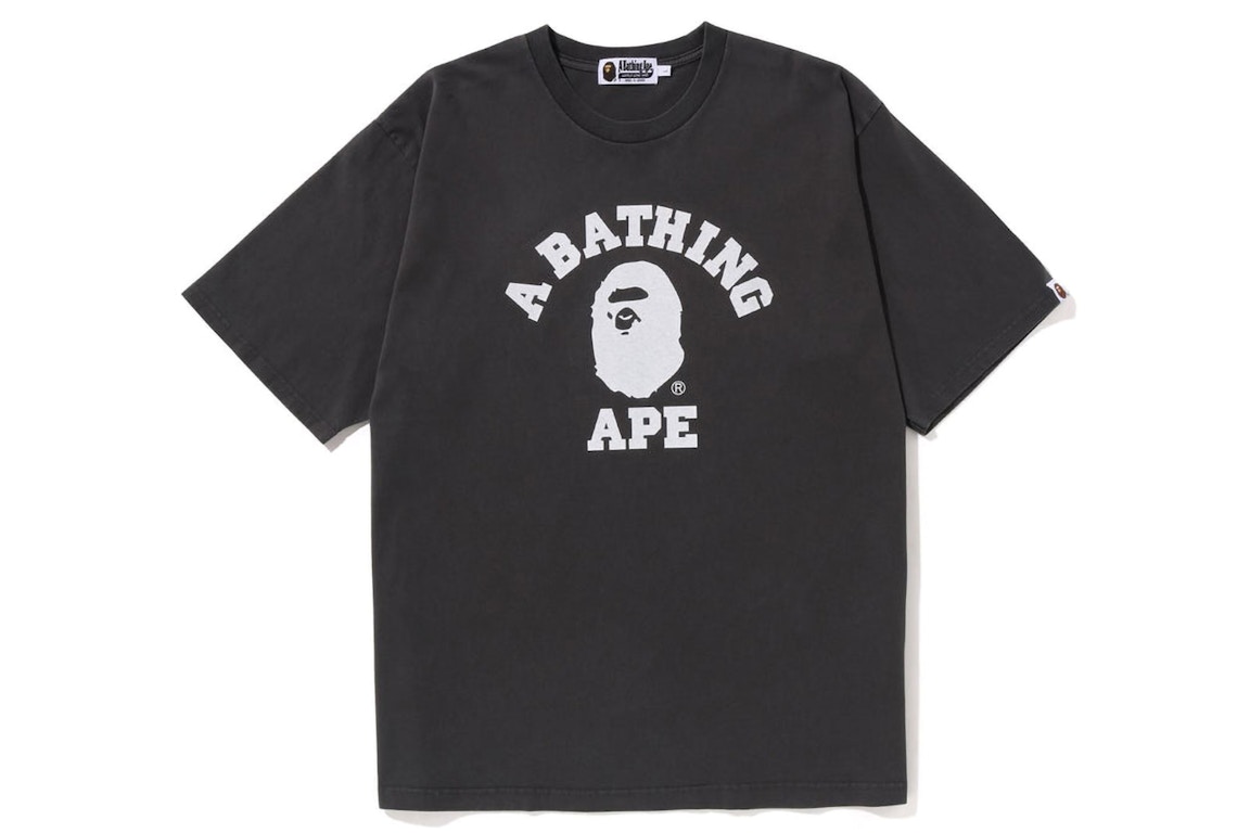 Click to view more detailed imagery on our partner's website Pre-owned Bape Pigment Dyed College Relaxed Fit Tee Black