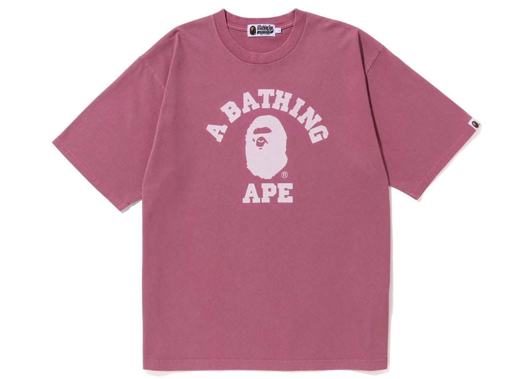 Pre-owned Bape Pigment Dyed College Relaxed Fit Tee Purple