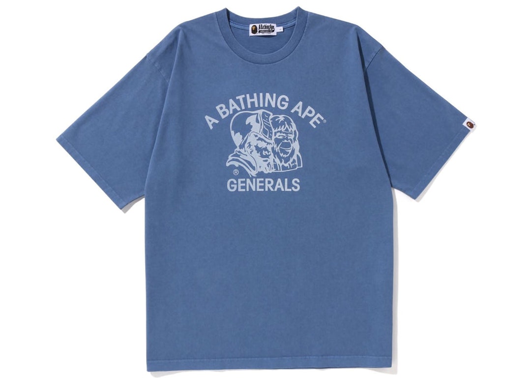 Pre-owned Bape Pigment Dyed General  Relaxed Fit Tee Navy