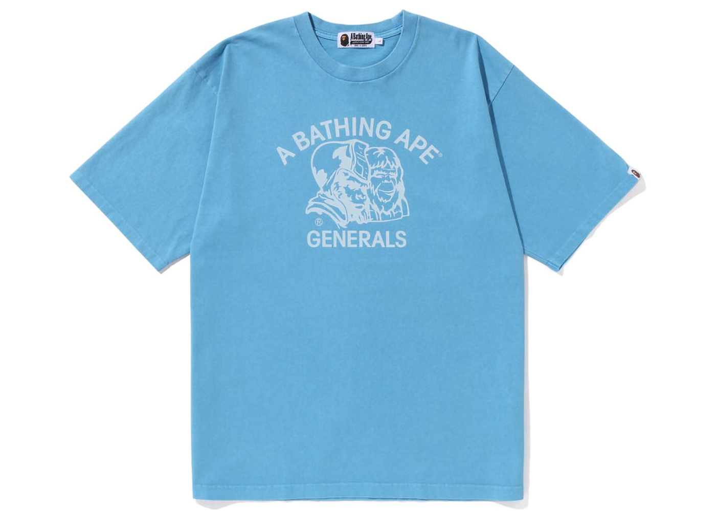 BAPE Pigment Dyed General Bape Relaxed Fit Tee Sax Men's - SS23 - US