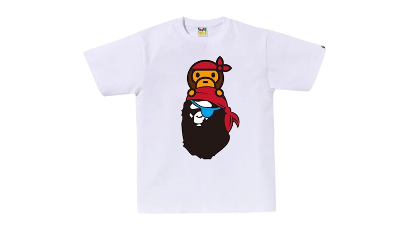 BAPE Pirate Milo On Ape Head Tee (SS25) White Men's - US BAPE Pirate Milo On Ape Head Tee (SS25) White Men's - US
