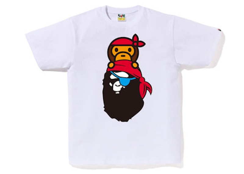 BAPE Pirate Milo On Ape Head Tee White Men's - FW22 - GB