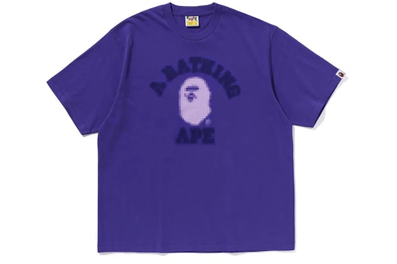 BAPE Pixal College Relaxed Fit Tee Violett