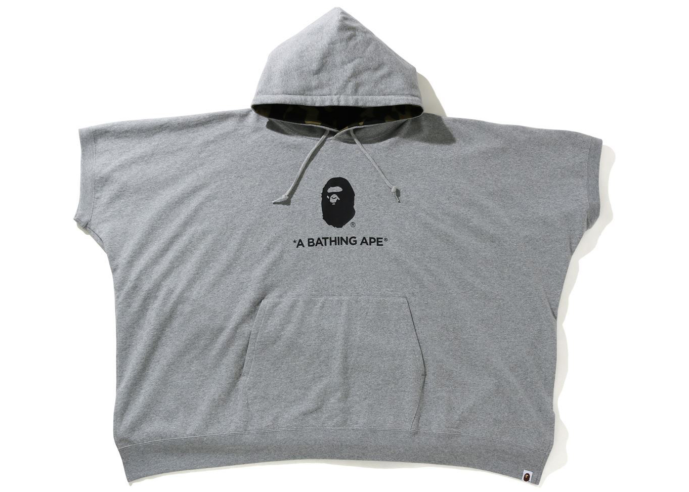 BAPE Poncho Pullover Hoodie Grey Men's - SS21 - US