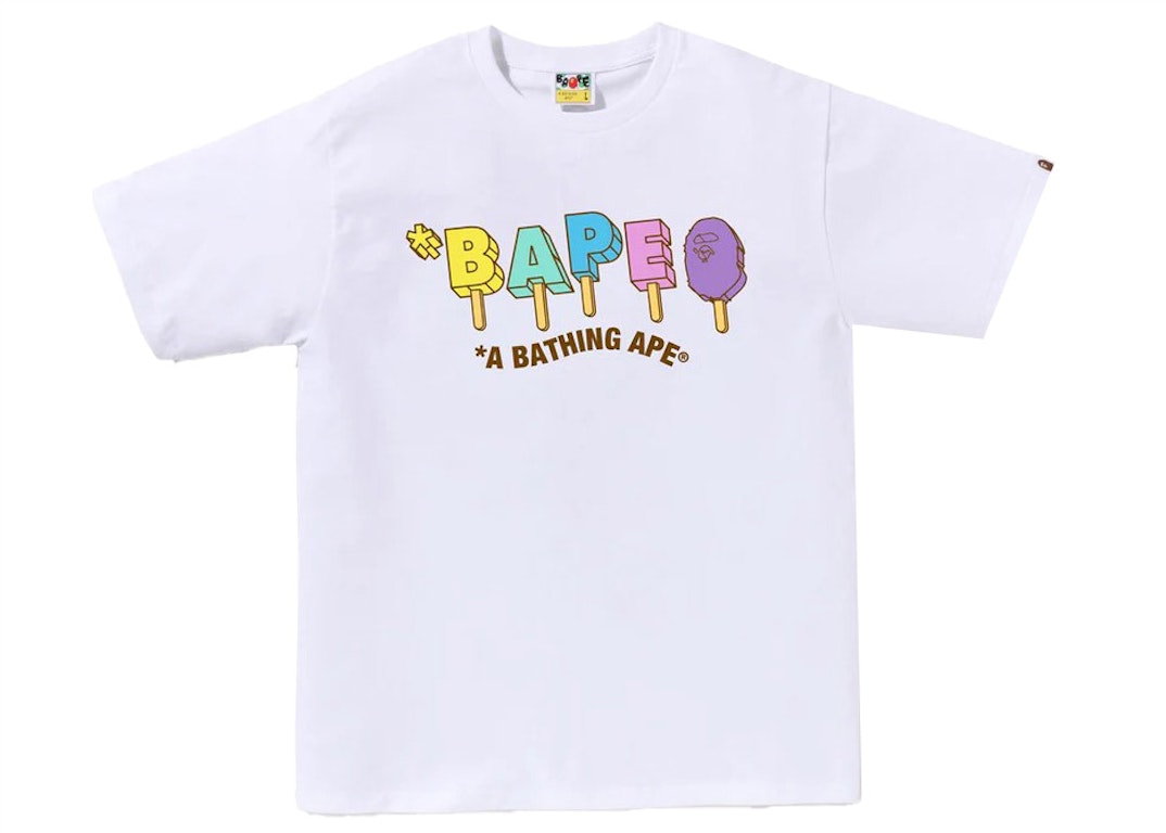 Pre-owned Bape Popsicle Tee White