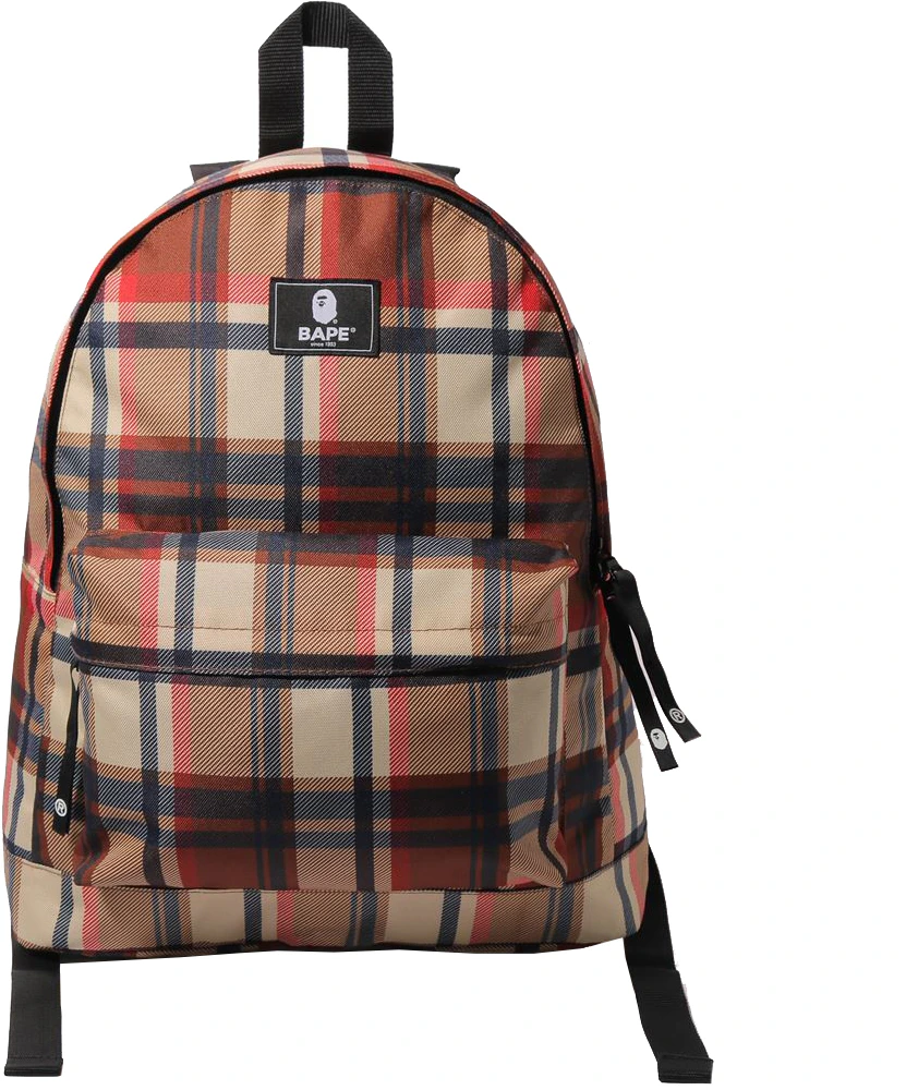 Bape Backpack, Red Bape Backpack, Waterproof Schoolbag for Kids